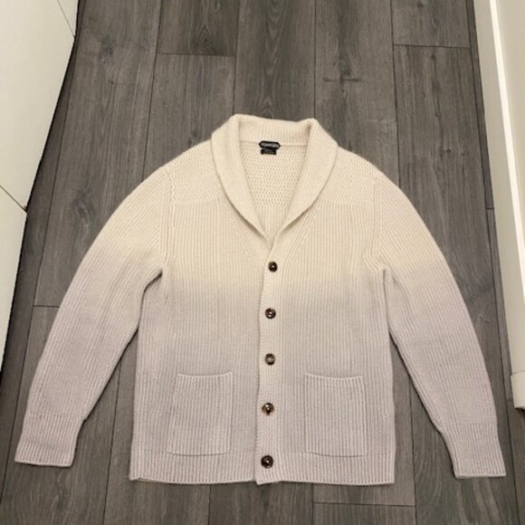 Tom Ford Ombre Wool Mohair And Silk Blend Dip-Dye Cardigan Size L - Picture 3 of 12
